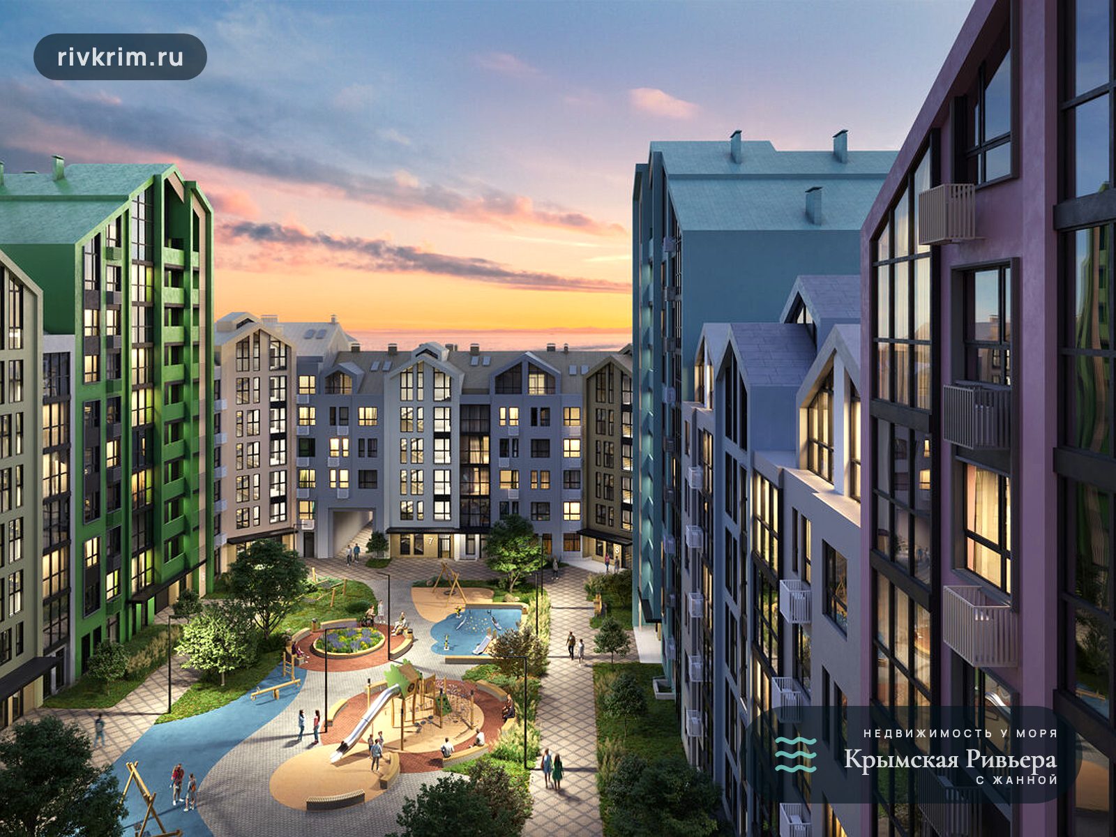 Евпатория ЖК "Мойнако Ривьера" 2-комнатная квартира 53 м²